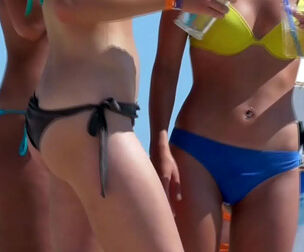 More young lady dolls on the beach, which i films on